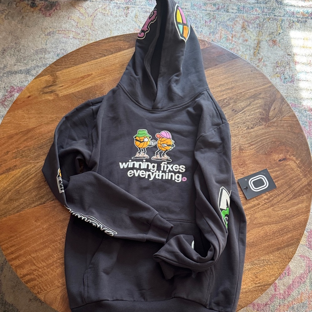 Kids Graphic Hoodie in Black